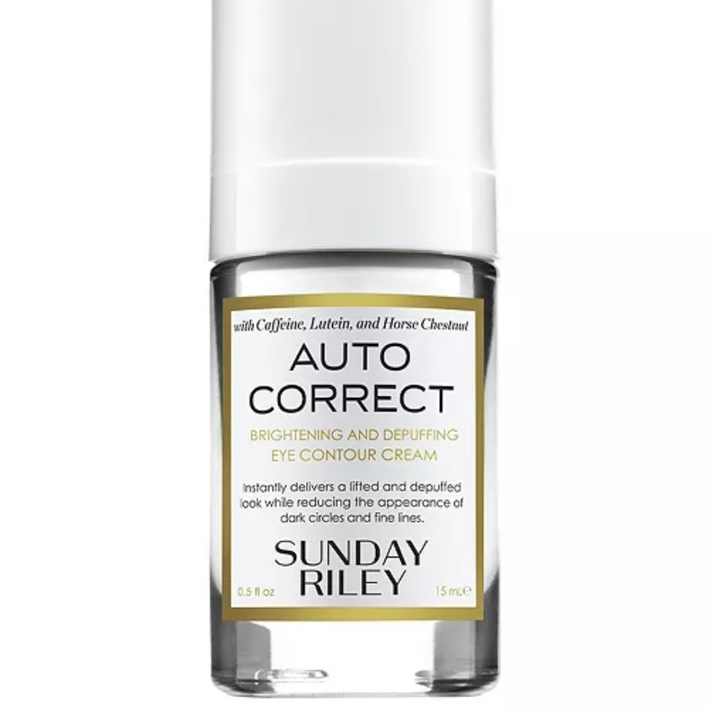 New Sunday Riley Auto Correct Eye  - White and Silver
